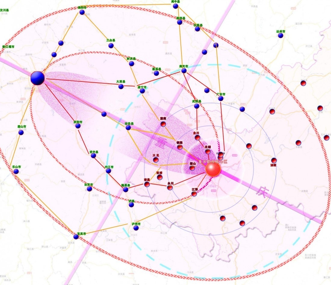 还有一张成渝经济区规划图